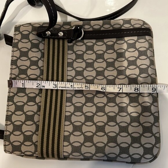 Lacoste Monogram Leather Strap and Trim Crossbody - Picture 14 of 15